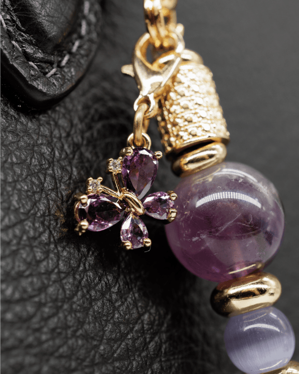 18KT gold-plated micro pavé butterfly charm
