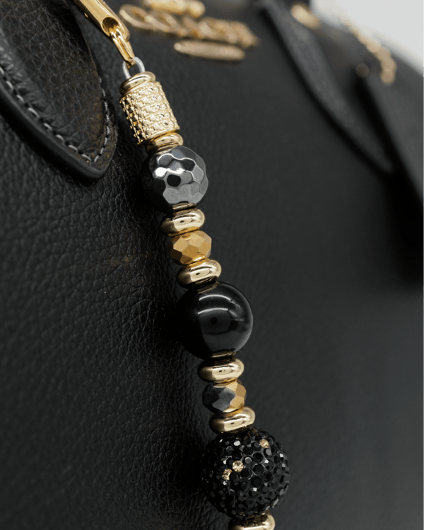 Black obsidian & hematite