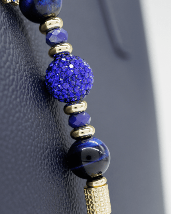 Austrian crystals & genuine tiger eye gemstones