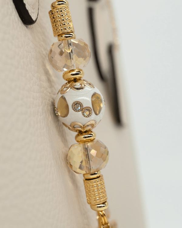 Handcrafted artisan center bead from India