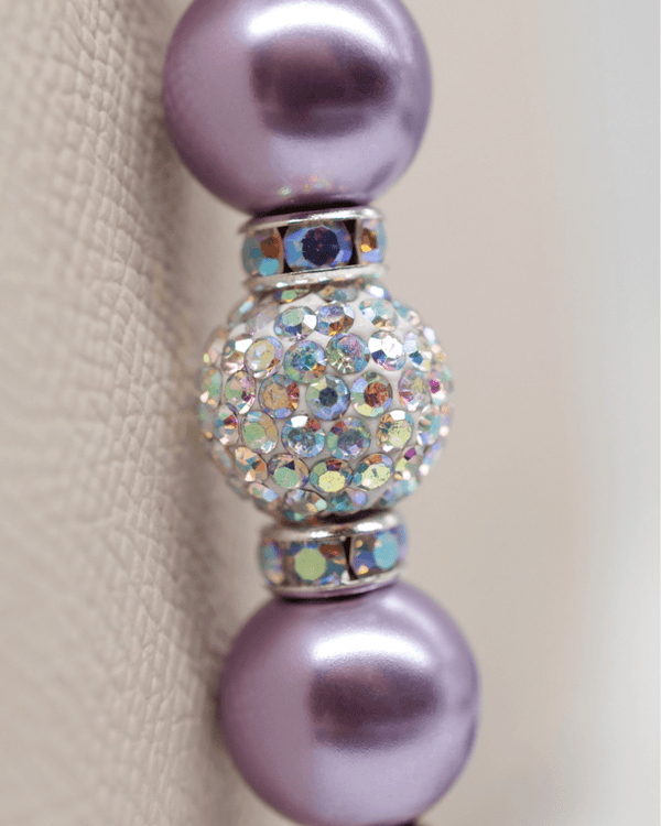 Austrian crystals & pearlized glass