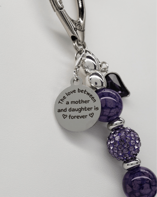 Polished stainless "Mother daughter" charm