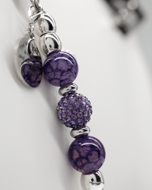 Purple Austrian crystals & dragonvein agate