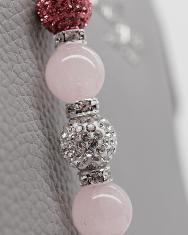White rhinestone spacer beads