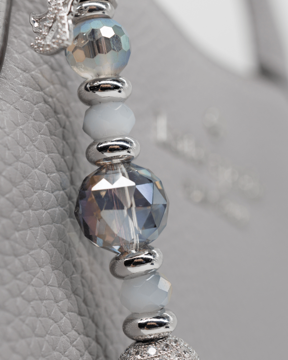 Electroplated faceted glass beads
