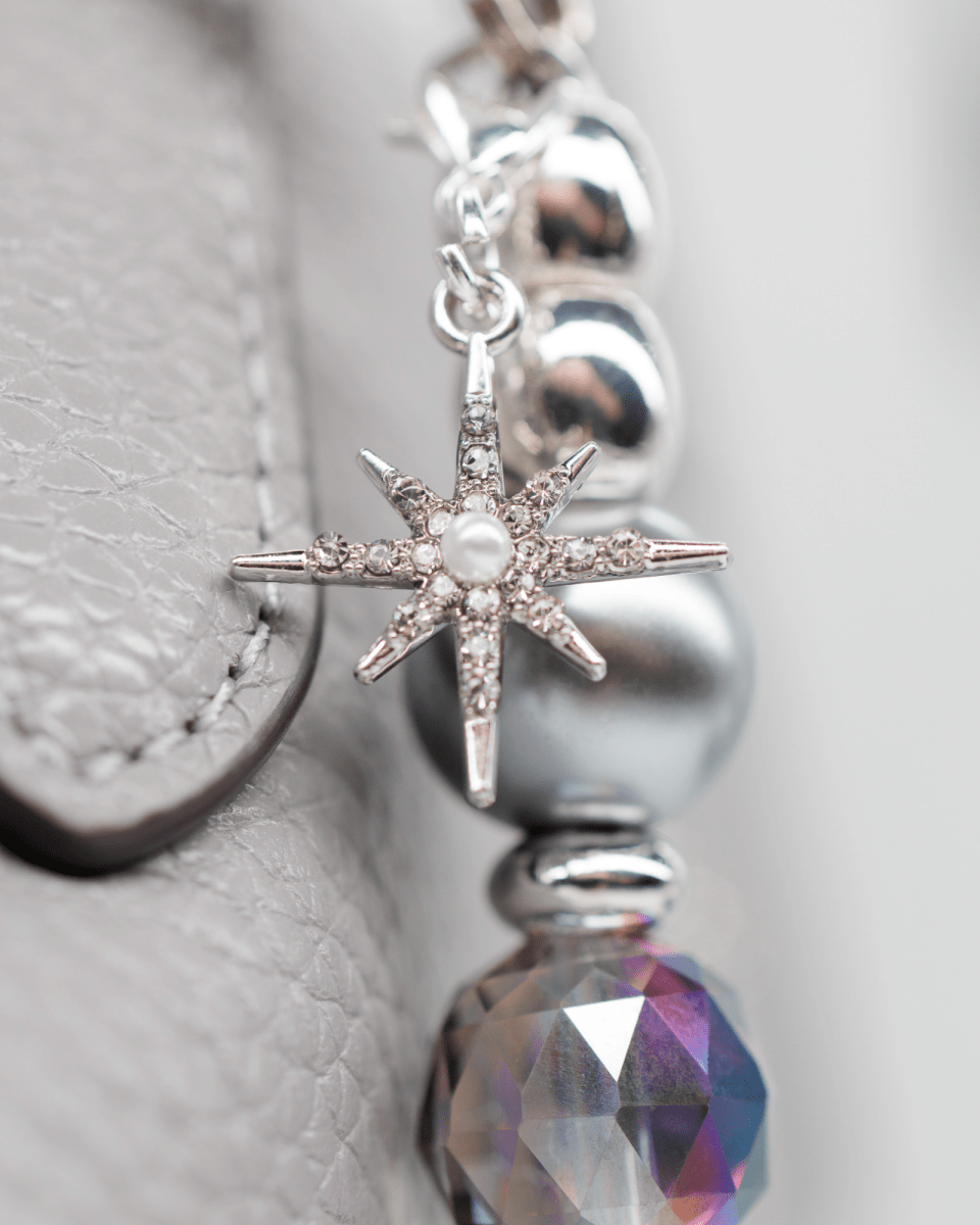 Rhinestone & pearl star charm