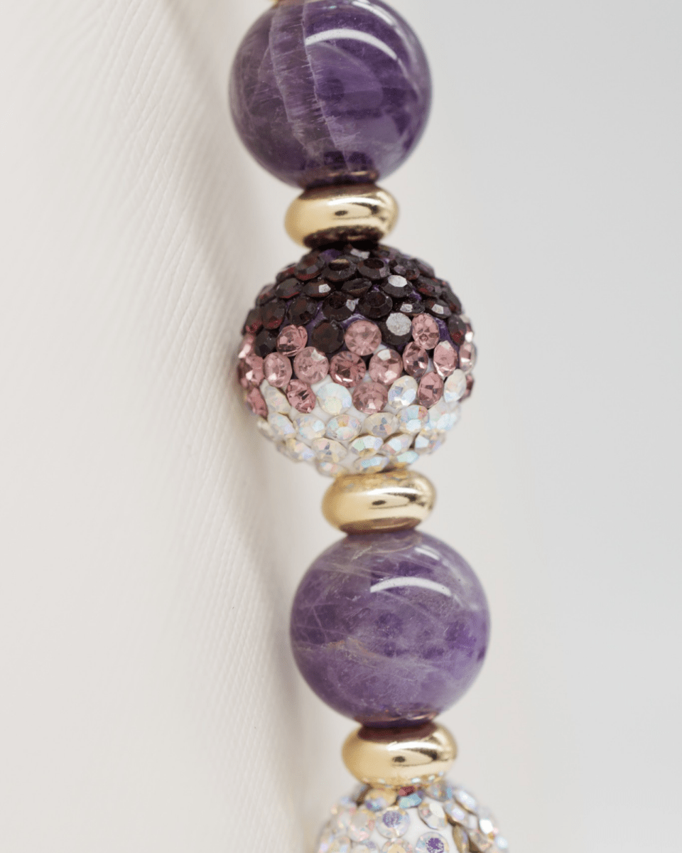 Austrian crystal gradient center bead