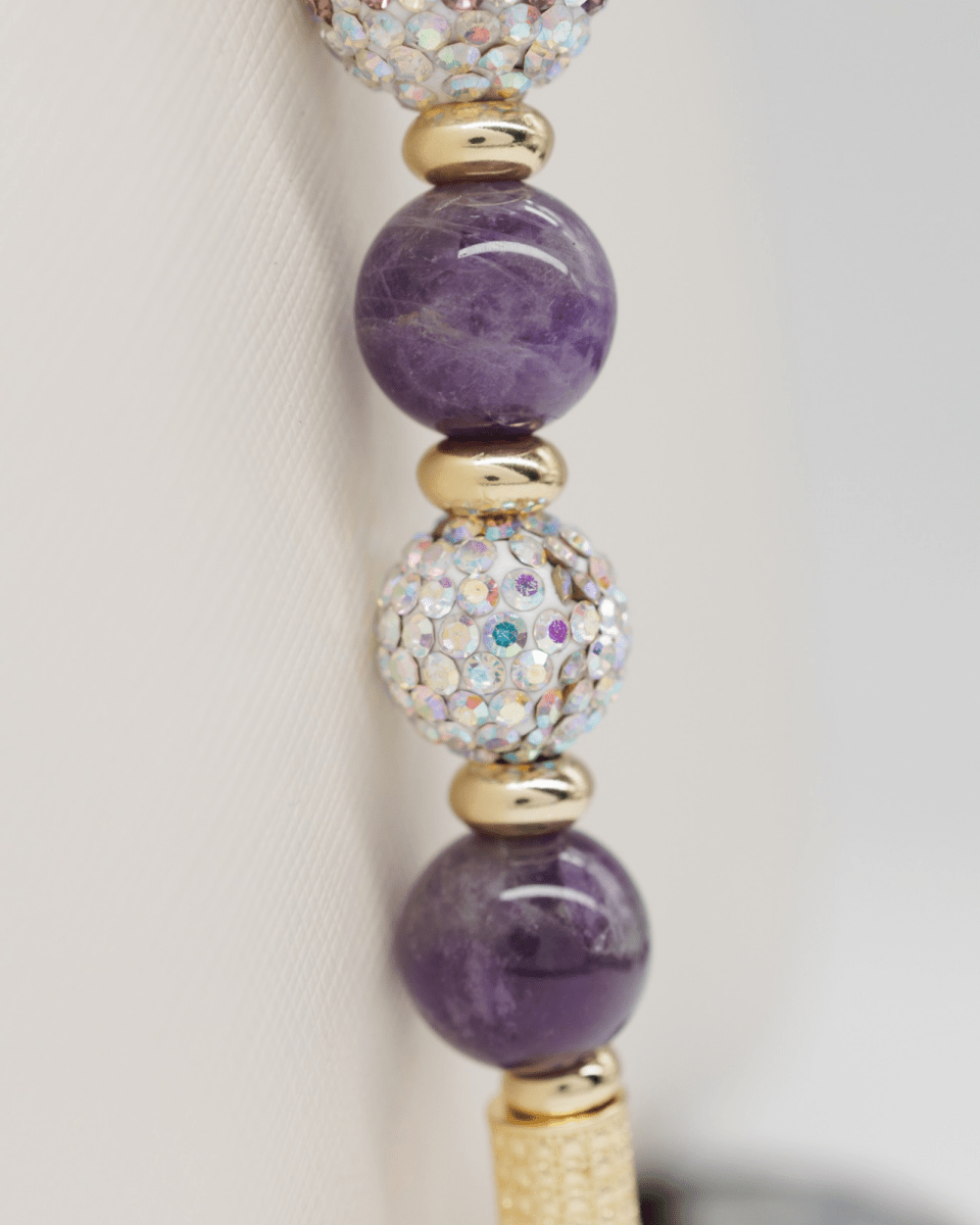Genuine amethyst gemstones