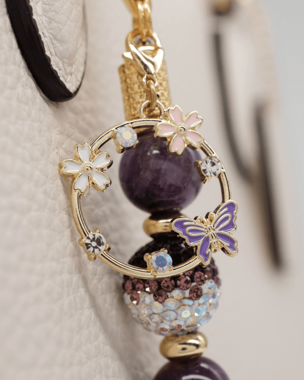 18KT Gold plated floral & butterfly charm