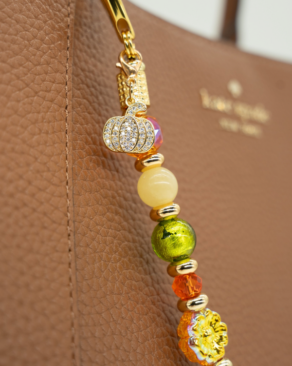 18KT Gold Plated Micro Pave Pumpkin