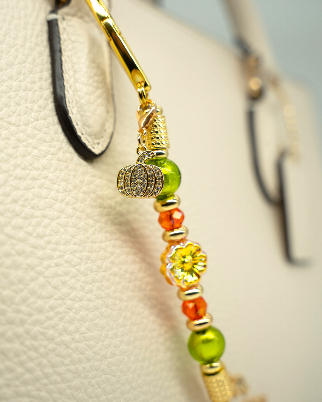 18KT Gold Plated Micro Pave Pumpkin