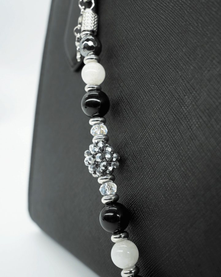 Genuine Black Hematite Gemstone & White Moonstone