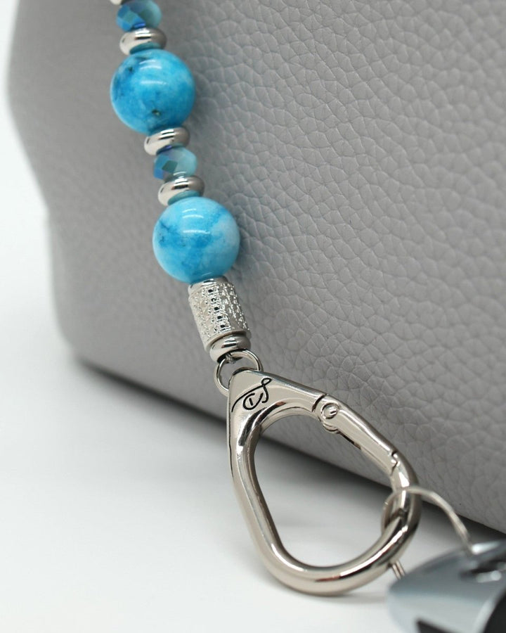 Genuine hemimorphite gemstones, & faceted aqua glass