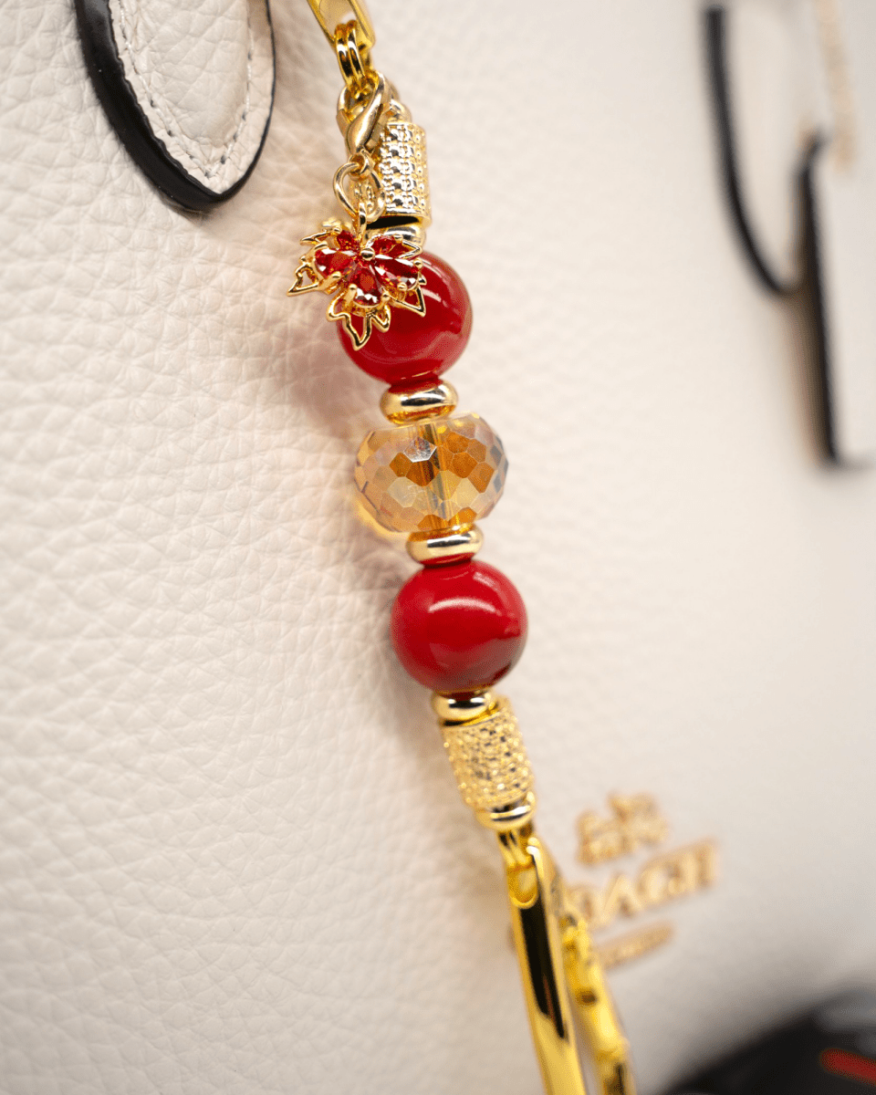 Red Agate & Faceted Glass