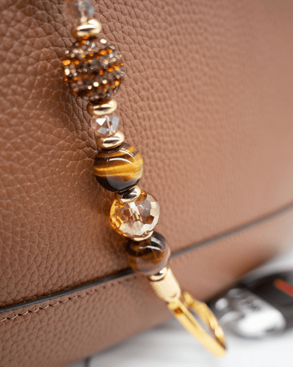 Genuine Tiger Eye Gemstones & Electroplated Glass