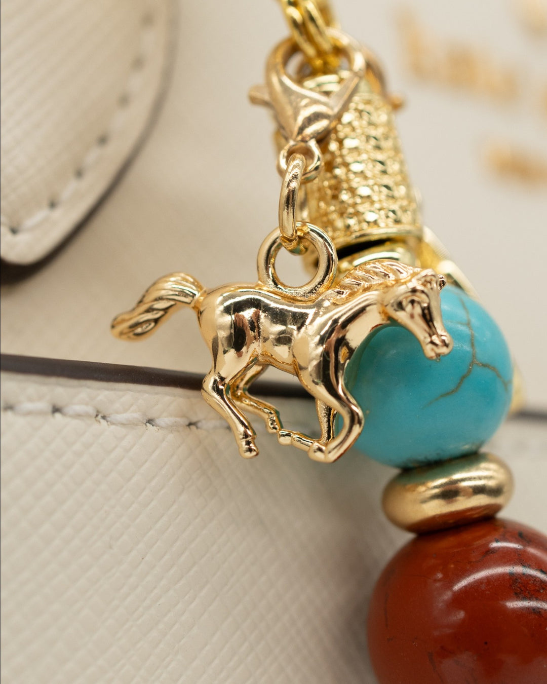 18KT gold-plated horse charm