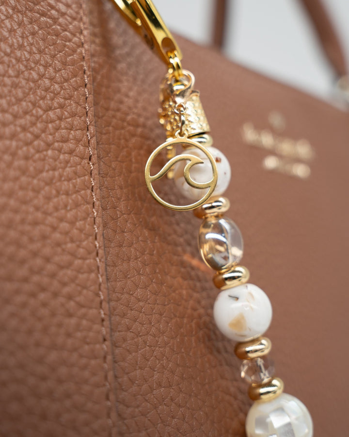 Gold-Plated Stainless Steel Wave Charm