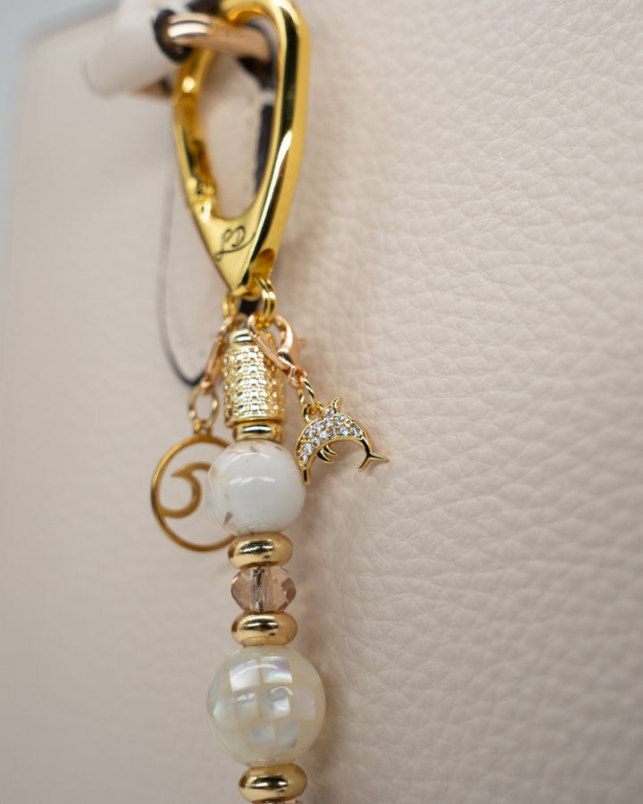 18KT Gold-Plated Micro-Pavé Crystal Dolphin Charm