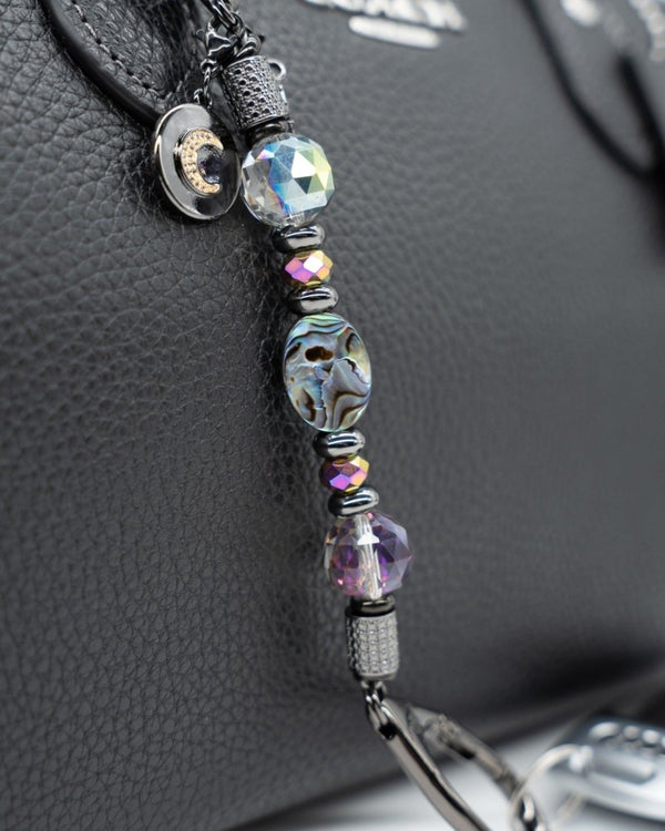 Genuine Abalone Shell & Electroplated Faceted Glass