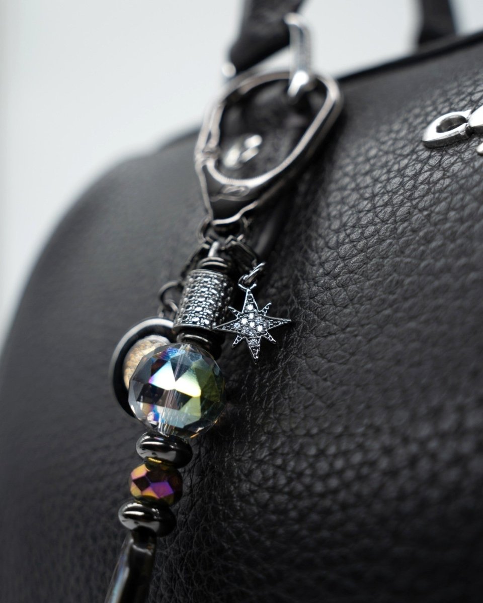 Gunmetal Plated Micro Pave Star Charm