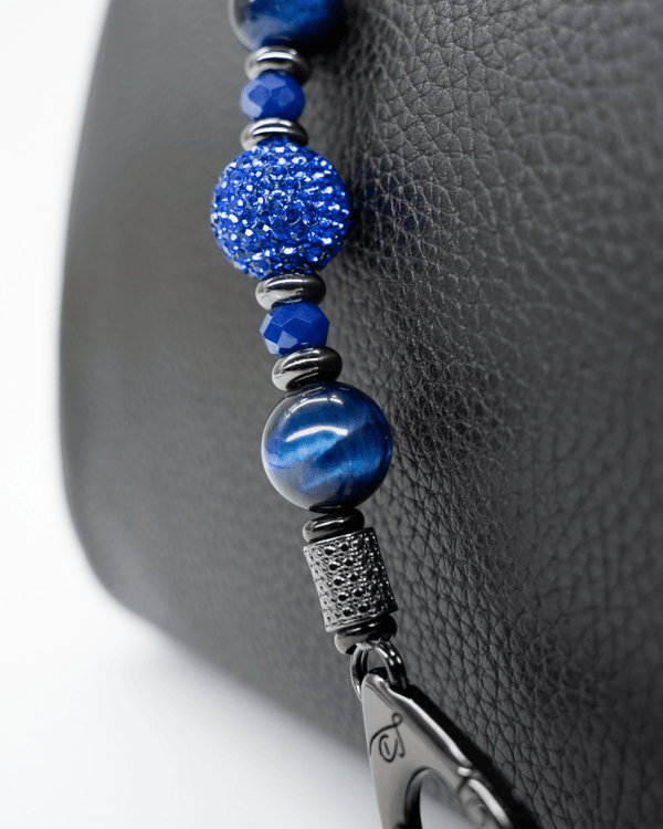 Genuine Tiger Eye Gemstones & Brilliant Blue Austrian Crystals