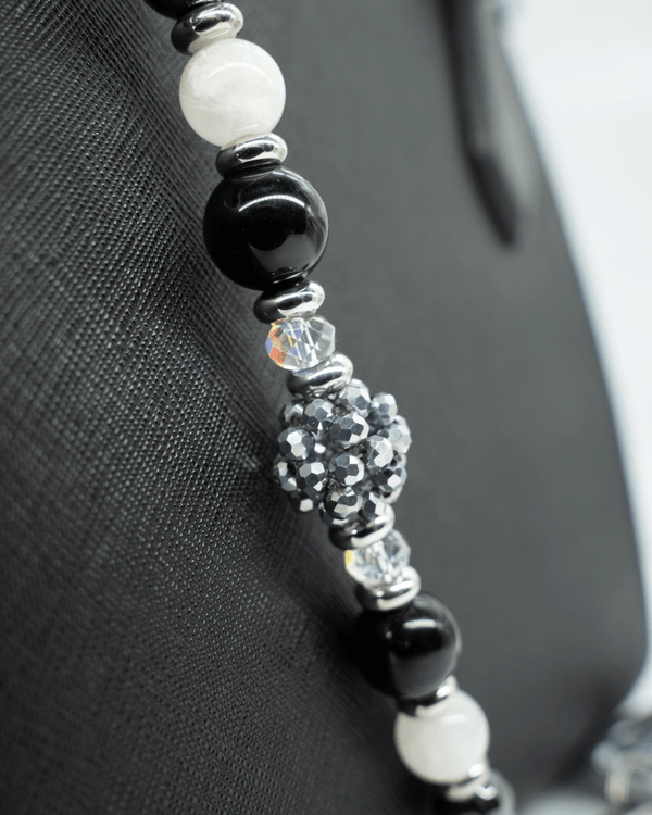 Electroplated Slate Grey Woven Glass Centerpiece