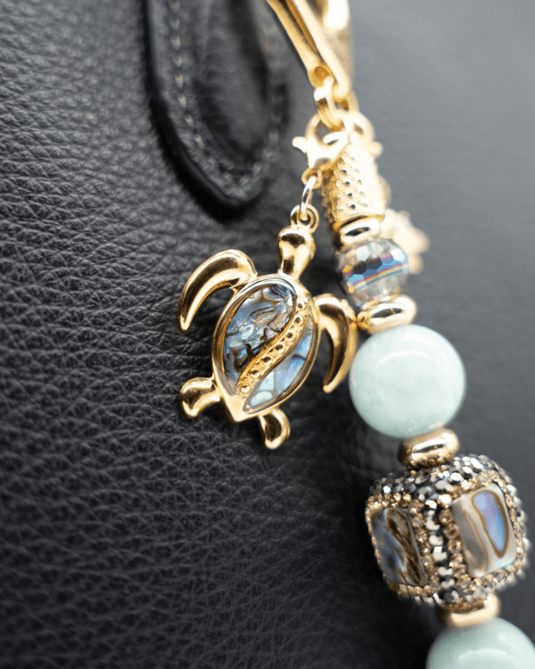 18KT Gold-Plated Paua Shell Turtle Charm