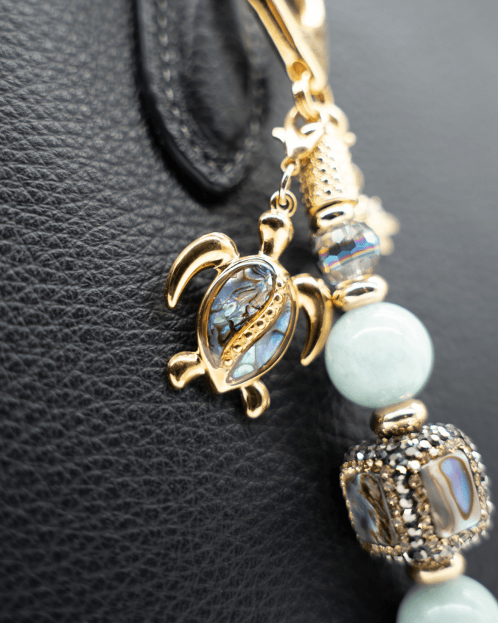 18KT Gold-Plated Paua Shell Turtle Charm