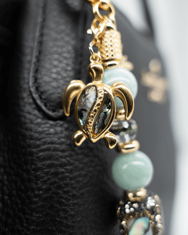 18KT Gold-Plated Paua Shell Turtle Charm