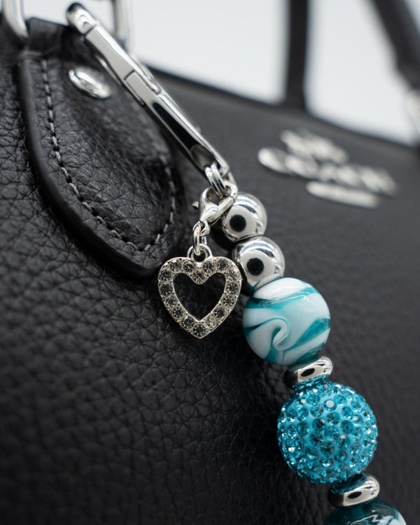 Rhinestone Heart Charm