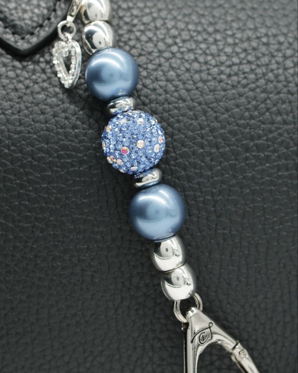 Sky blue pearlized glass beads