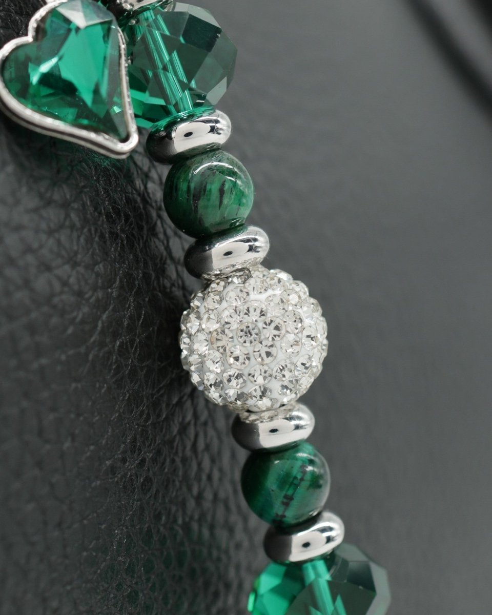 White Austrian crystal center bead