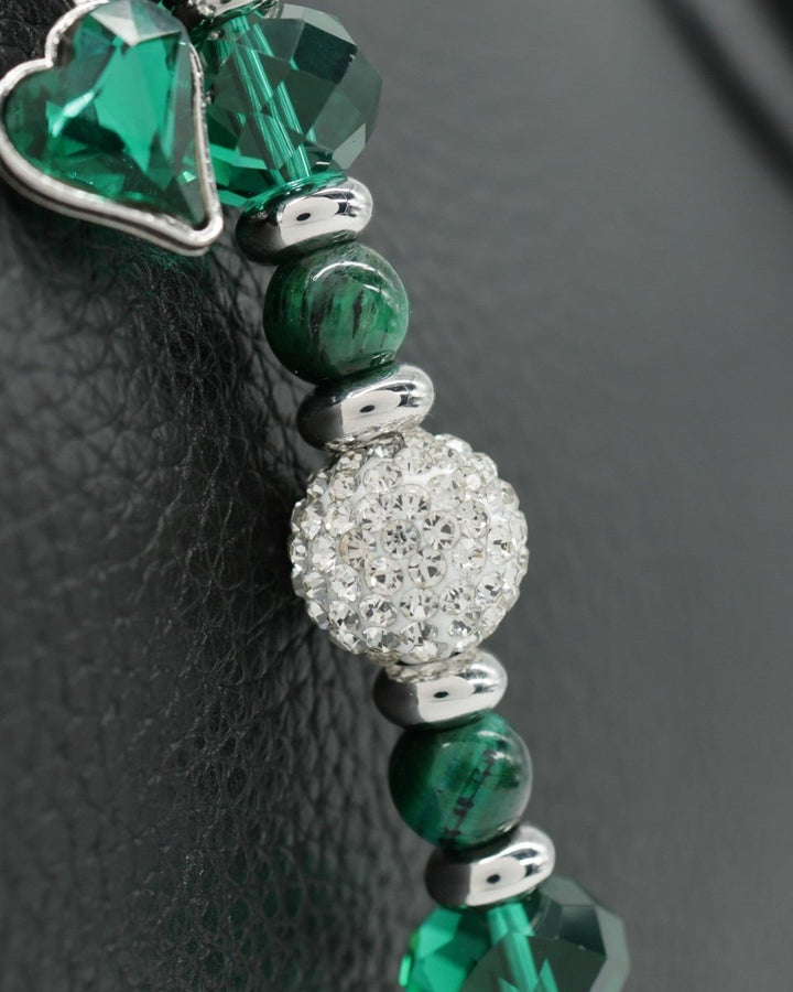 White Austrian crystal center bead