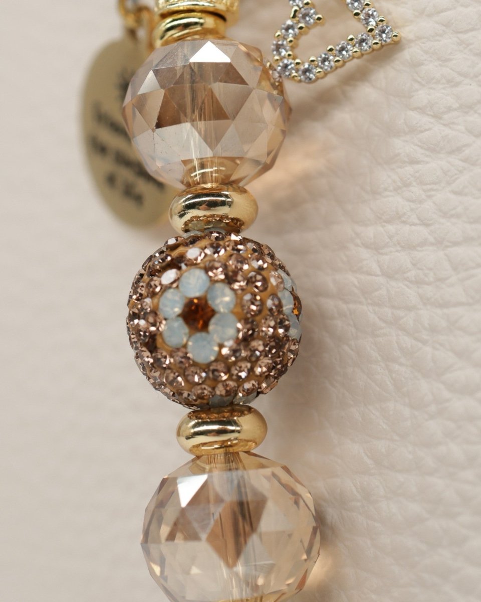Austrian crystal center bead & faceted glass