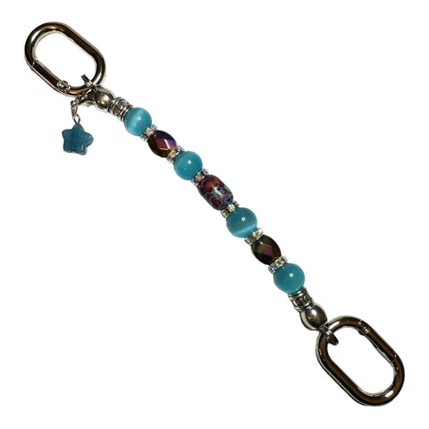 Aqua Purple Mystic Turquoise Glitter - LD Keyfinder
