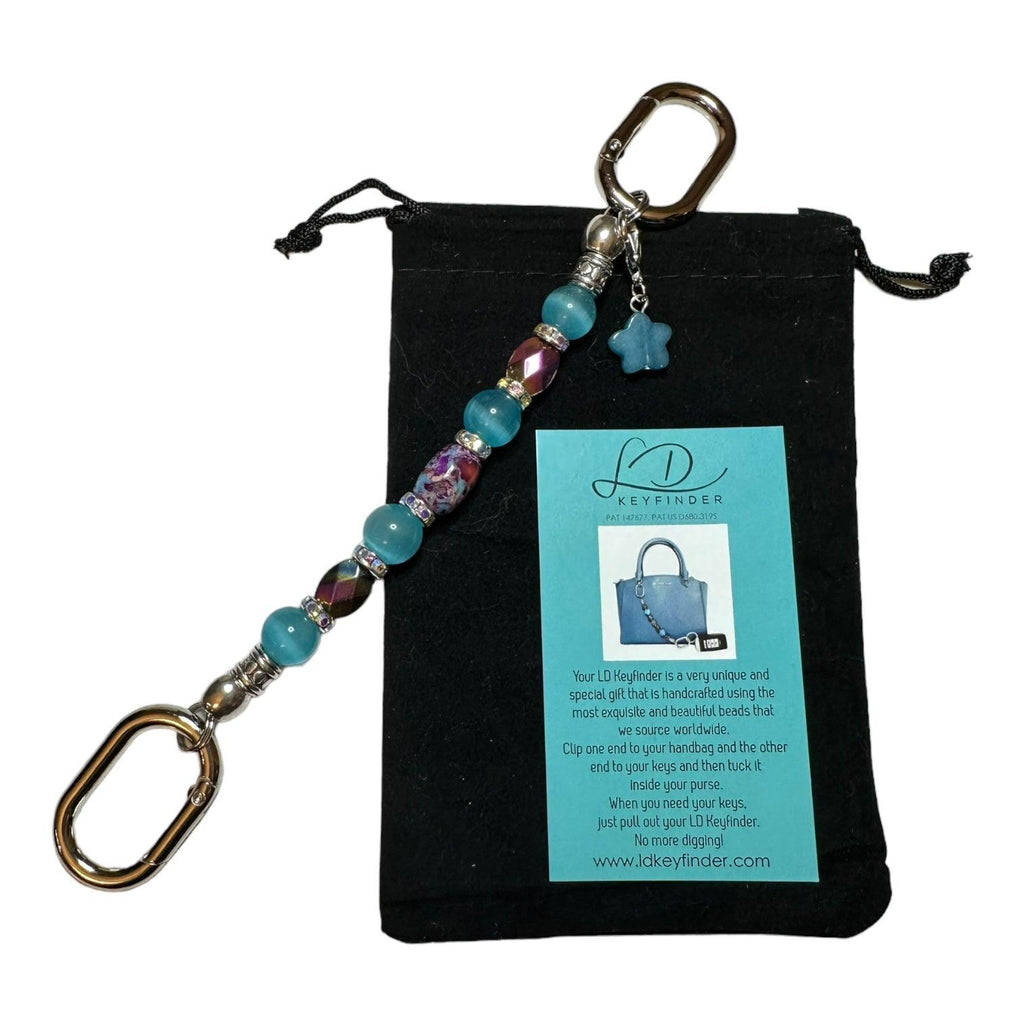 Aqua Purple Mystic Turquoise Glitter - LD Keyfinder