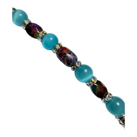 Aqua Purple Mystic Turquoise Glitter - LD Keyfinder